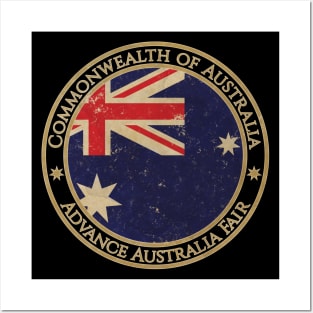 Vintage Commonwealth of Australia Oceania Oceanian Flag Posters and Art